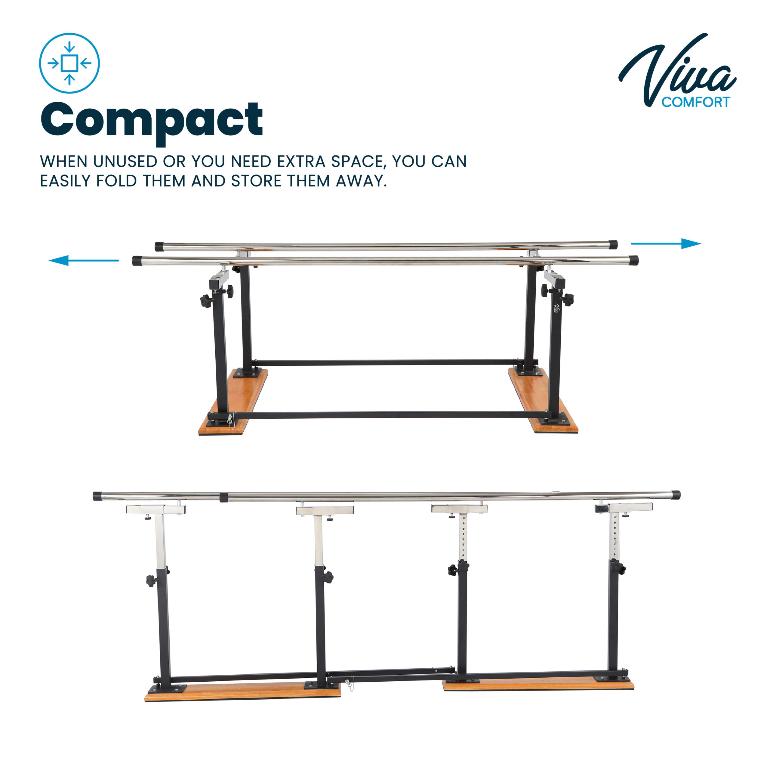 VivaComfort Folding Parallel Bars (7 feet)