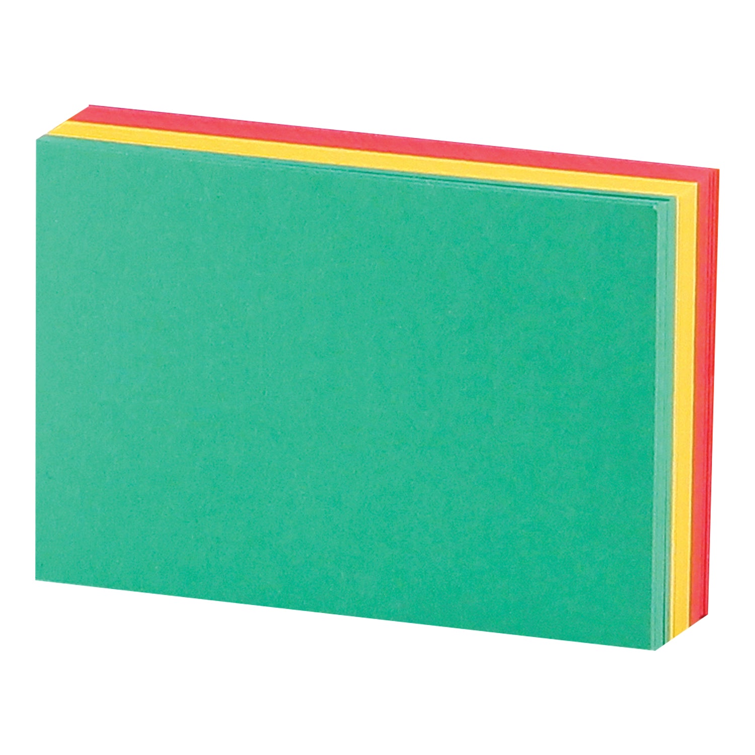 Blank Cards, 3"x5", 100 cards,Green Yellow & Red