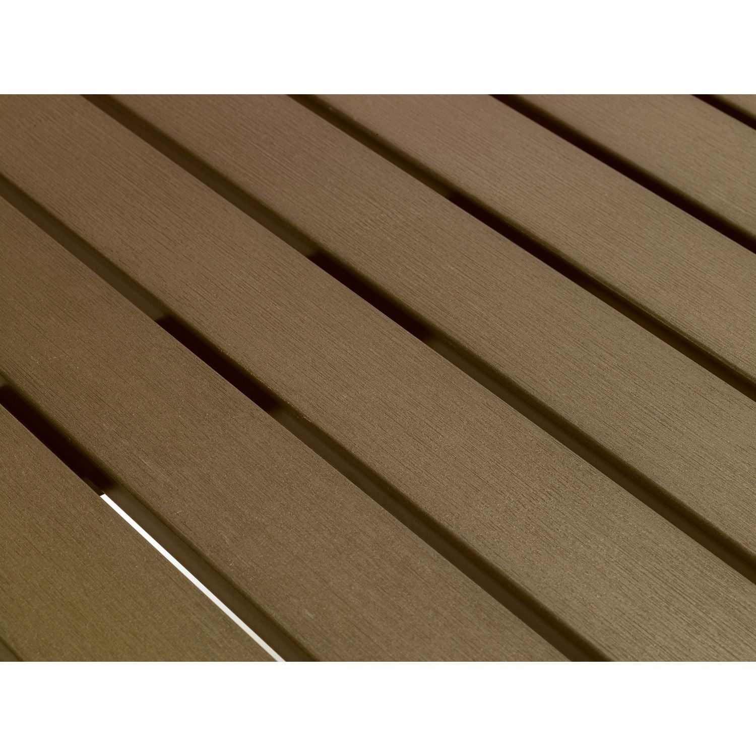 Eveleen Outdoor Patio Table with Four Mocha Powder-Coated Polymer Chairs, Square, 32", Mocha