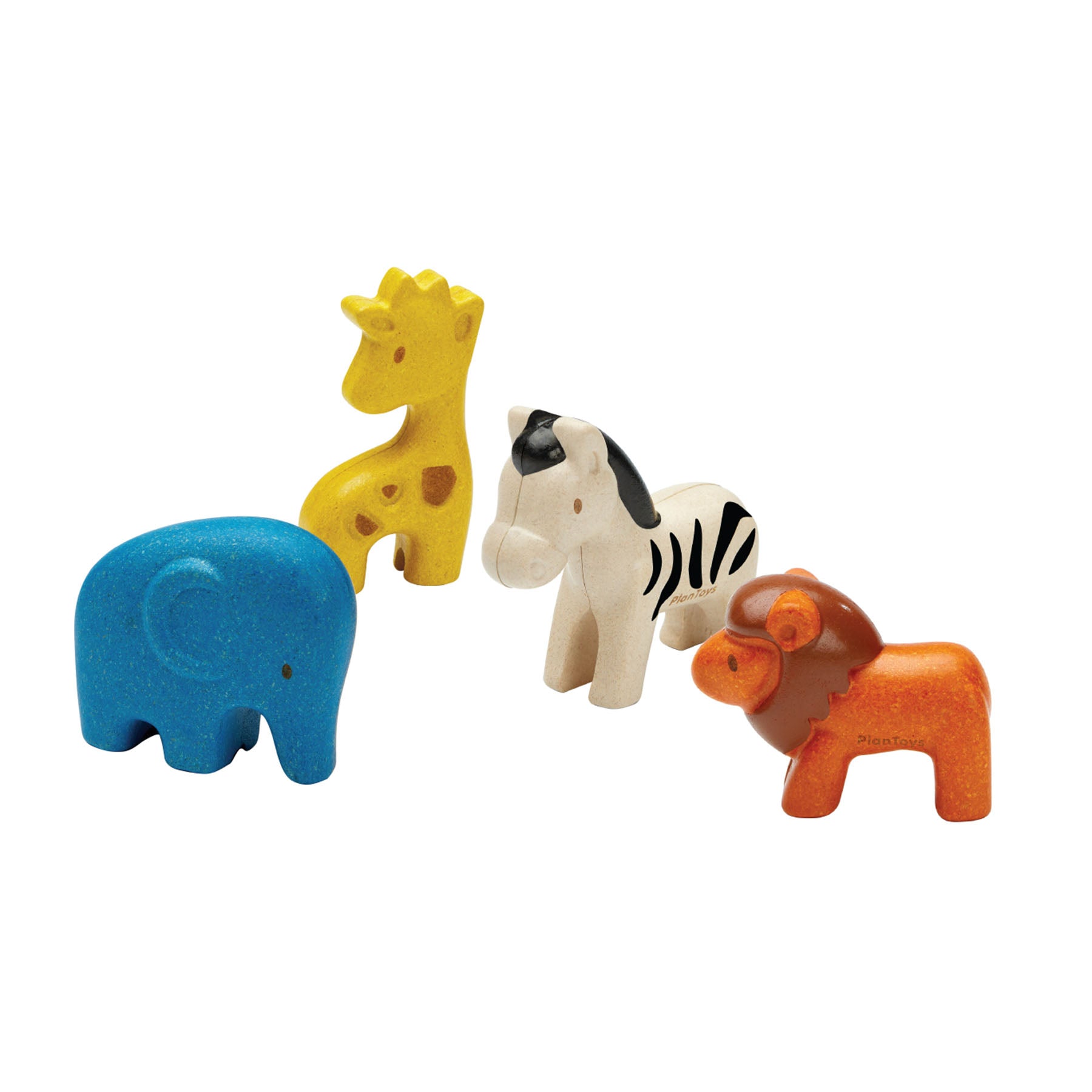 Wooden Wild Animals Playset