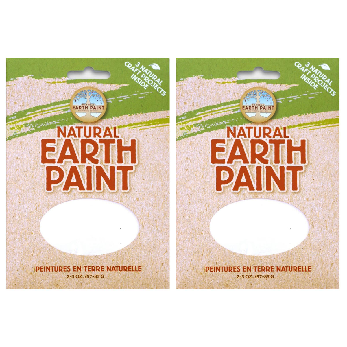 (2 EA) NATURAL EARTH PAINT 3OZ WHT