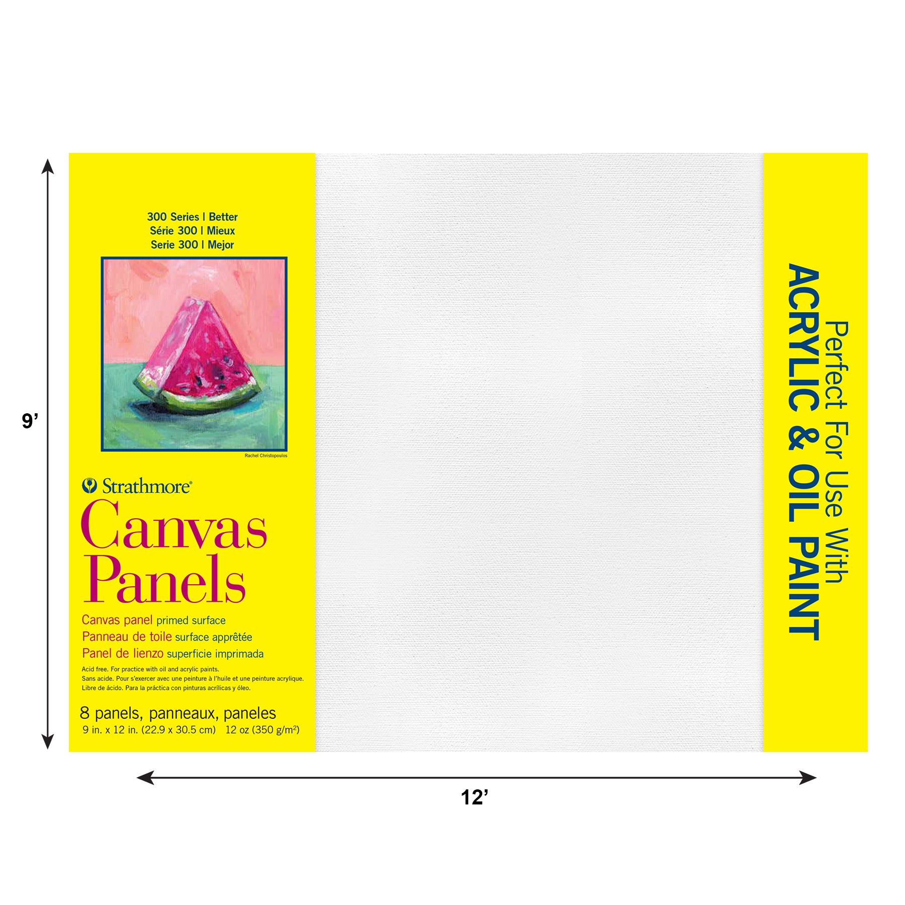 300 Series Canvas Panels, 8 Pack, 9x12 inch, 1 Count