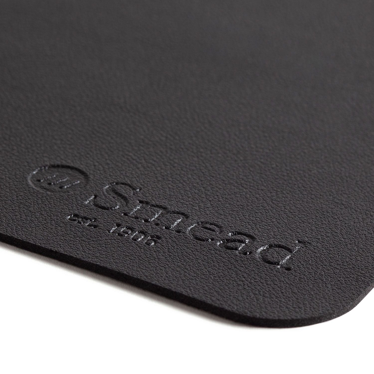 Smead Waterproof Desk Pad, Rectangular, 17" x 36", Vegan Leather, Faux Suede Backing, Charcoal, 1 Each