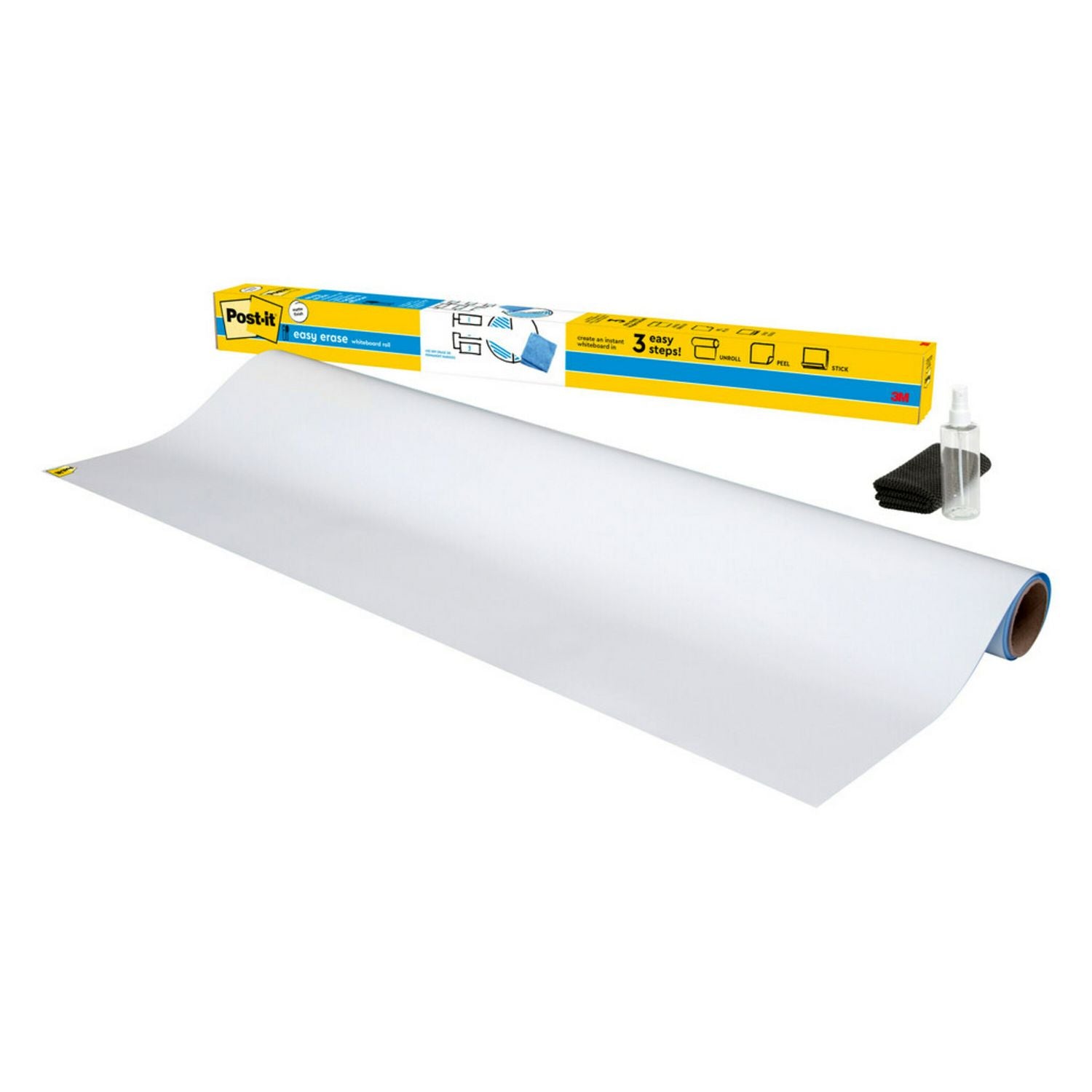 48" (4 ft) Width x 96" (8 ft) Height - White Polyester Surface - Rectangle - Stain Proof, Wipe-off, Smooth Surface - 1 Each
