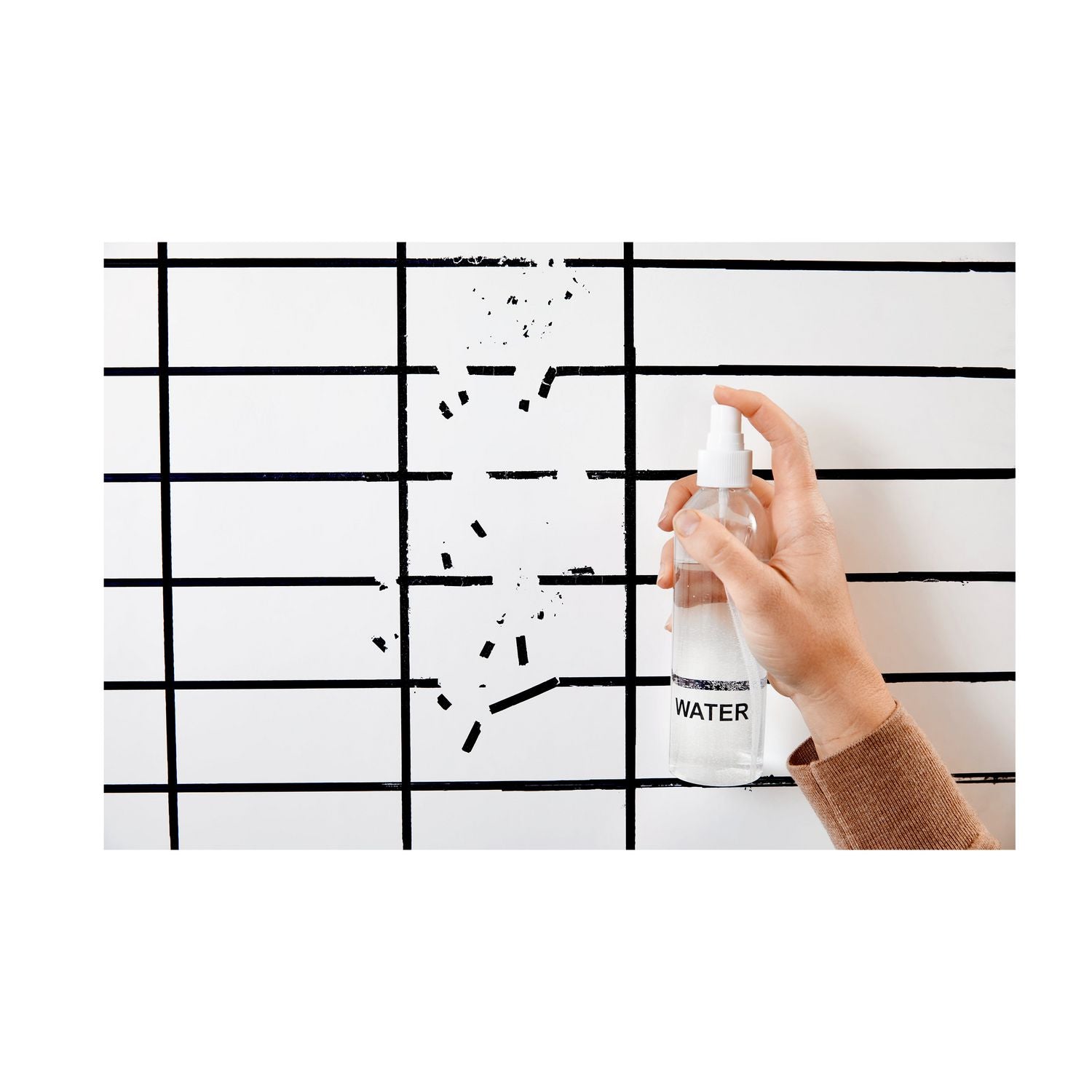 White Surface - White Sheet Color - Rectangle - 36" Length x 24" Width - Flexible, Stain Resistant, Easy Peel, Self-stick, Removable, Wipeable, Stain Proof - 1 Each