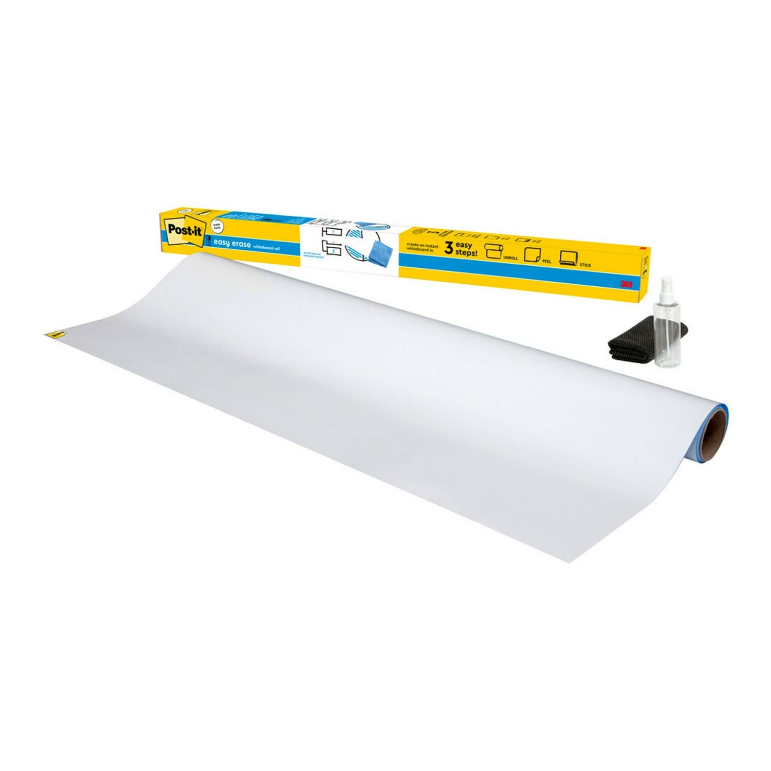 White Surface - White Sheet Color - Rectangle - 4" Length x 3" Width - Flexible, Stain Resistant, Easy Peel, Self-stick, Removable, Wipeable, Stain Proof - 1 Each