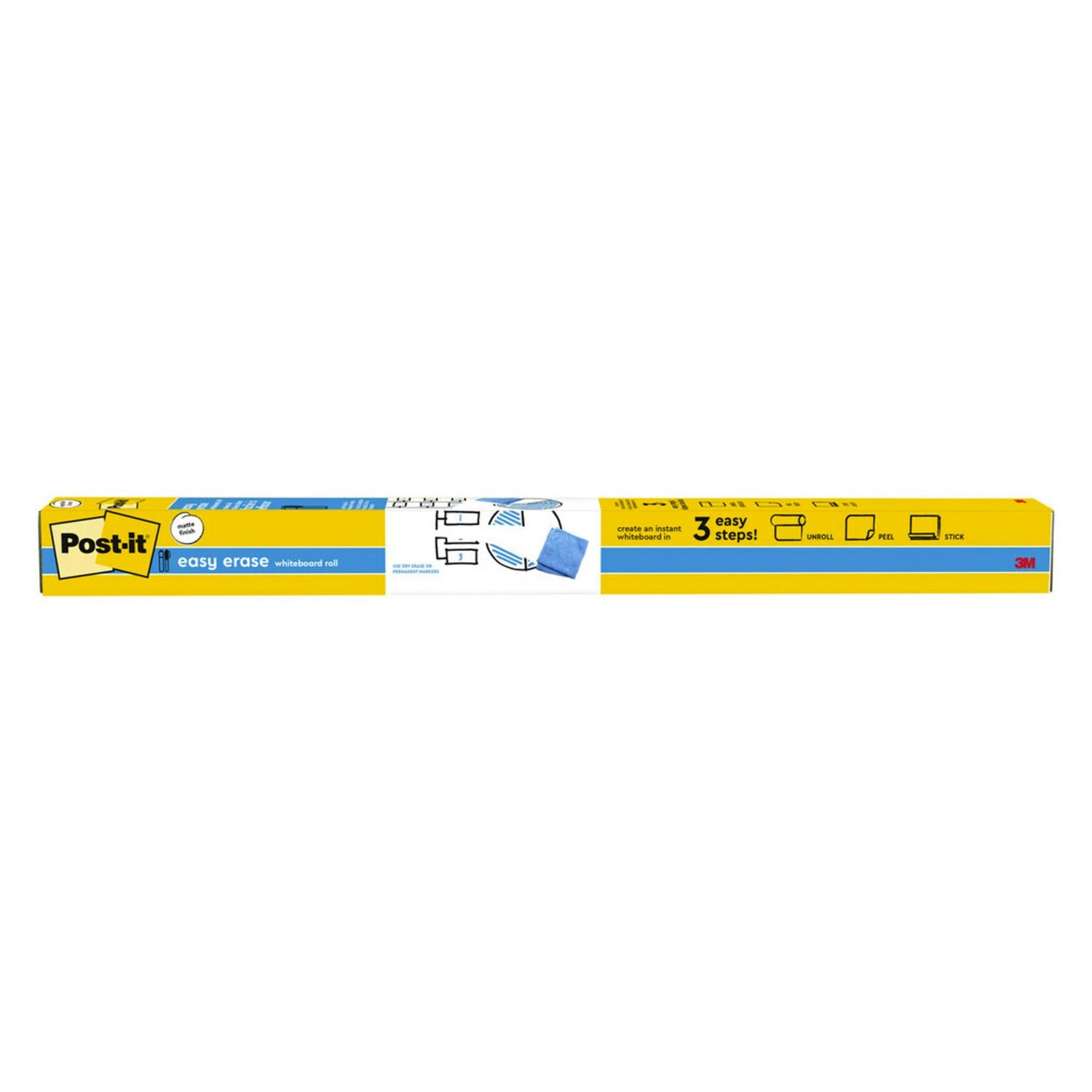 White Surface - White Sheet Color - Rectangle - 4" Length x 3" Width - Flexible, Stain Resistant, Easy Peel, Self-stick, Removable, Wipeable, Stain Proof - 1 Each