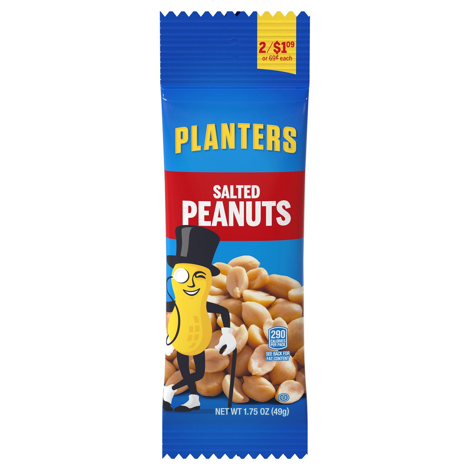 Green Rabbit Planters Salted Peanuts, Salted Classic Flavor, 1.75 oz Packs, 18 Packs per Bag, 2 Bags per Carton