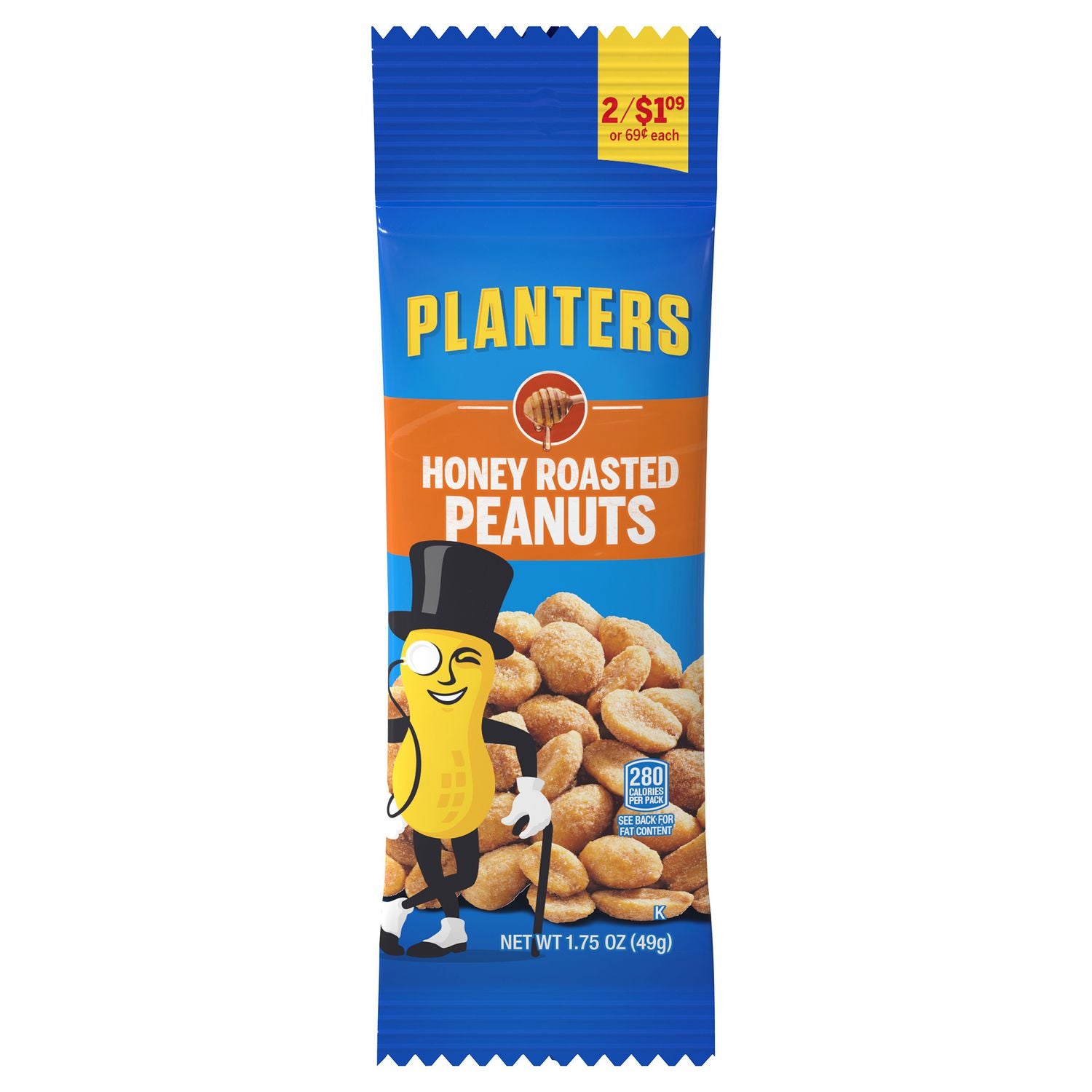 Green Rabbit Snack Box - Cholesterol-free - Honey Roast Peanut - 1.75 oz - 18/Box - 36 / Carton