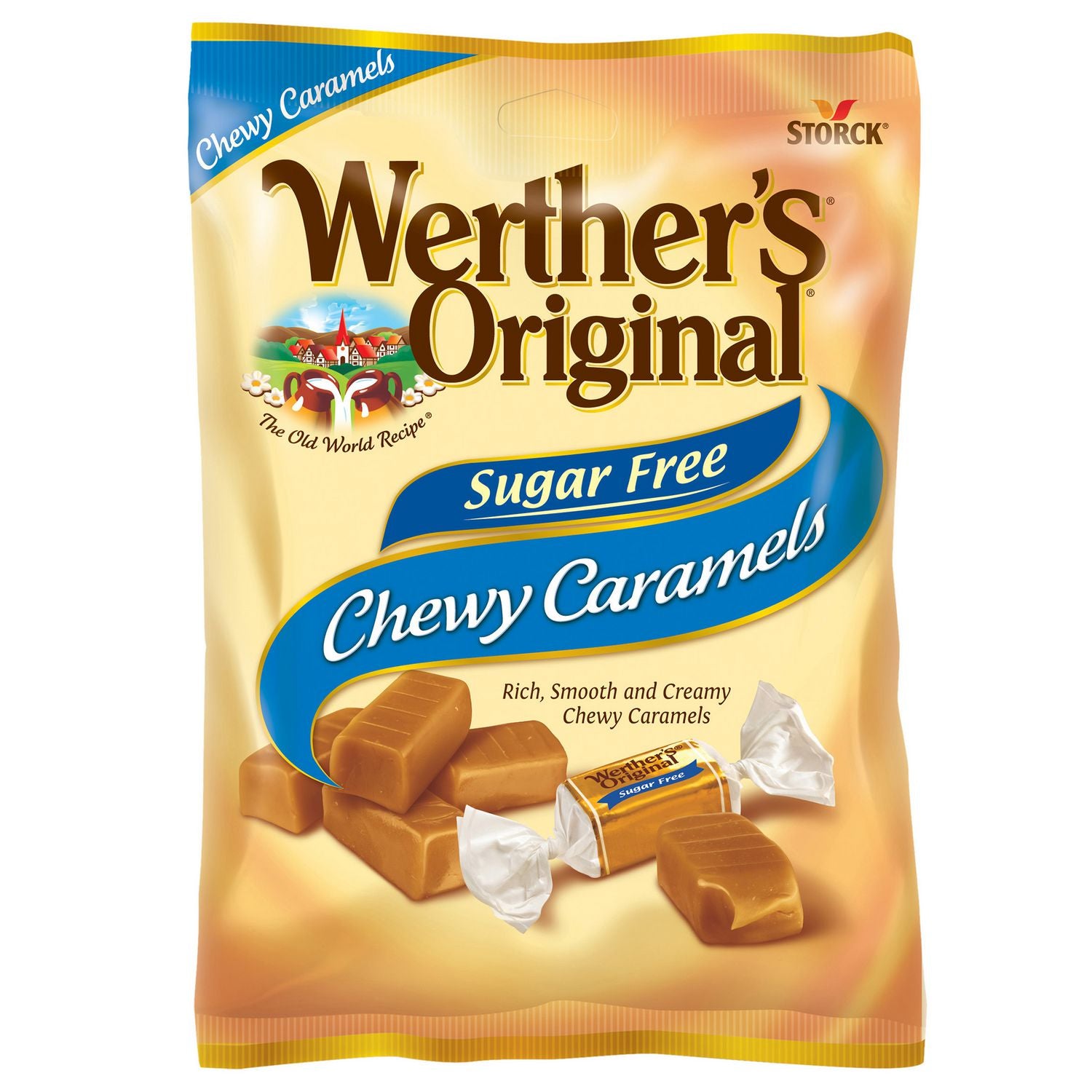 Green Rabbit Caramel Candy, Sugar Free, Individually Wrapped, 1 Carton