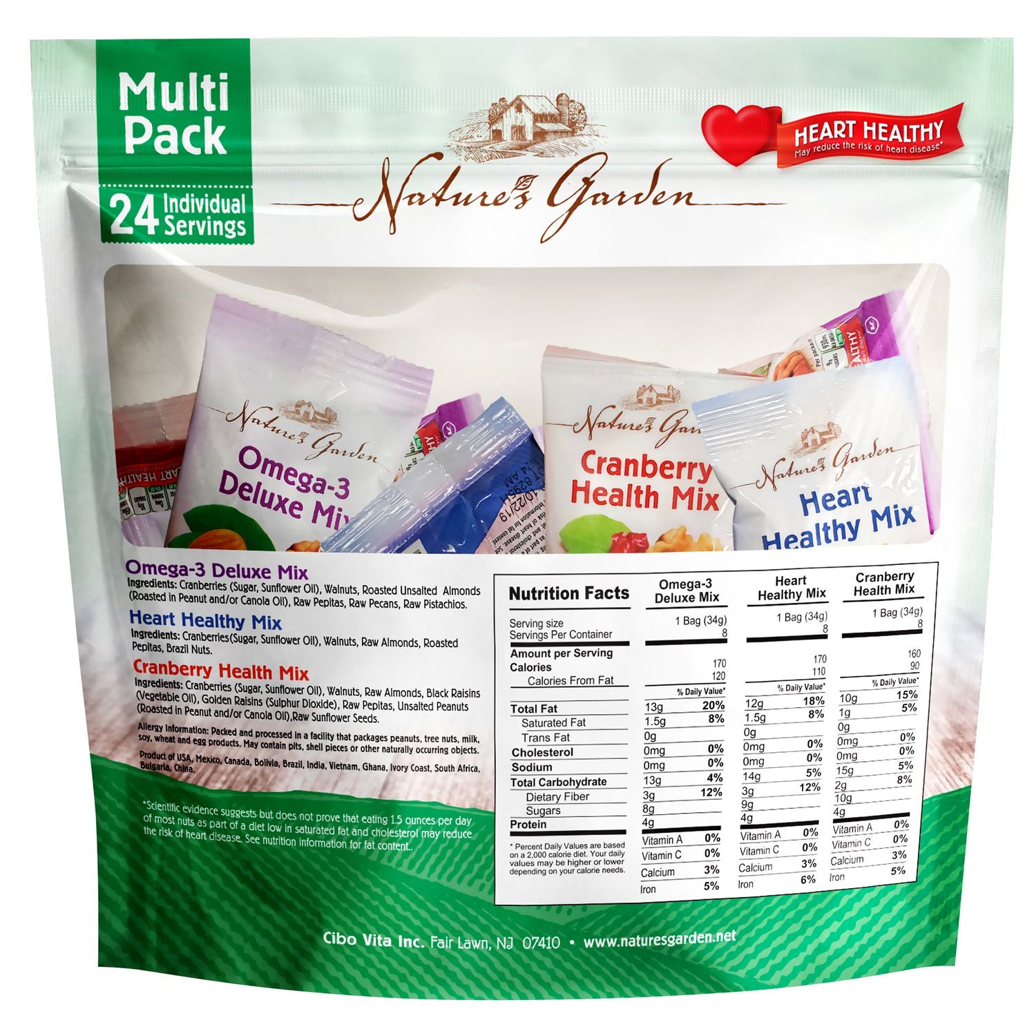 Healthy Trail Mix Snack Packs, Assorted Flavors, 1.2 oz Pouch, 24/Bag, 2 Bags/Carton