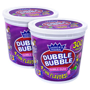 Bubble Gum, Watermelon, Grape, Sour Apple - Individually Wrapped - 0.16 oz - 300 /Tub - 2 / Carton