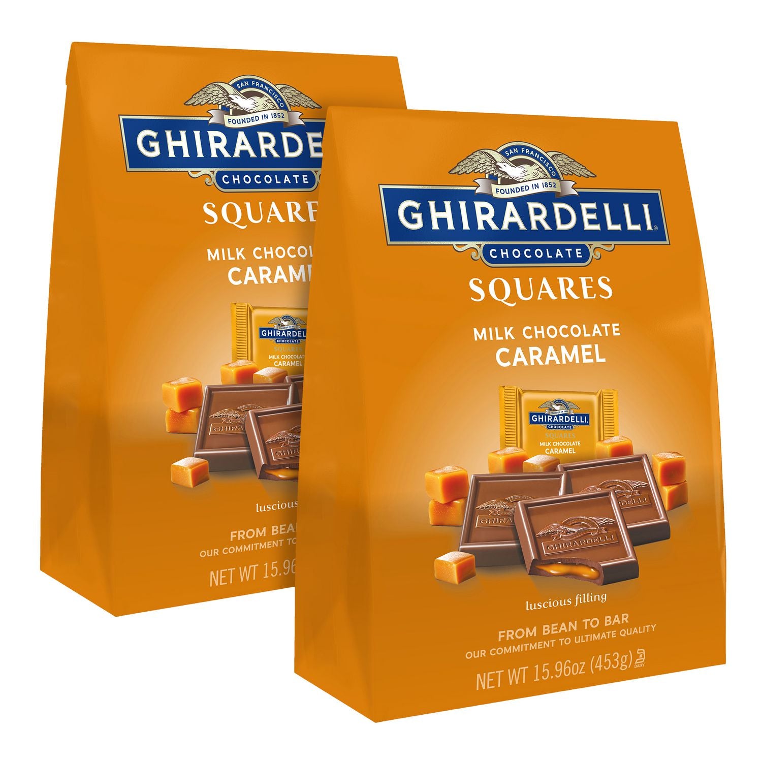 Green Rabbit Chocolate - Milk Chocolate, Caramel - Individually Wrapped - 1 / Carton