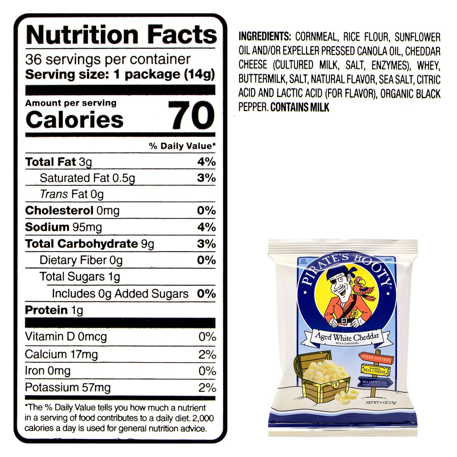Gluten-free, No Artificial Color - Rice, Corn, White Cheddar - 72/Bag - 2 / Carton