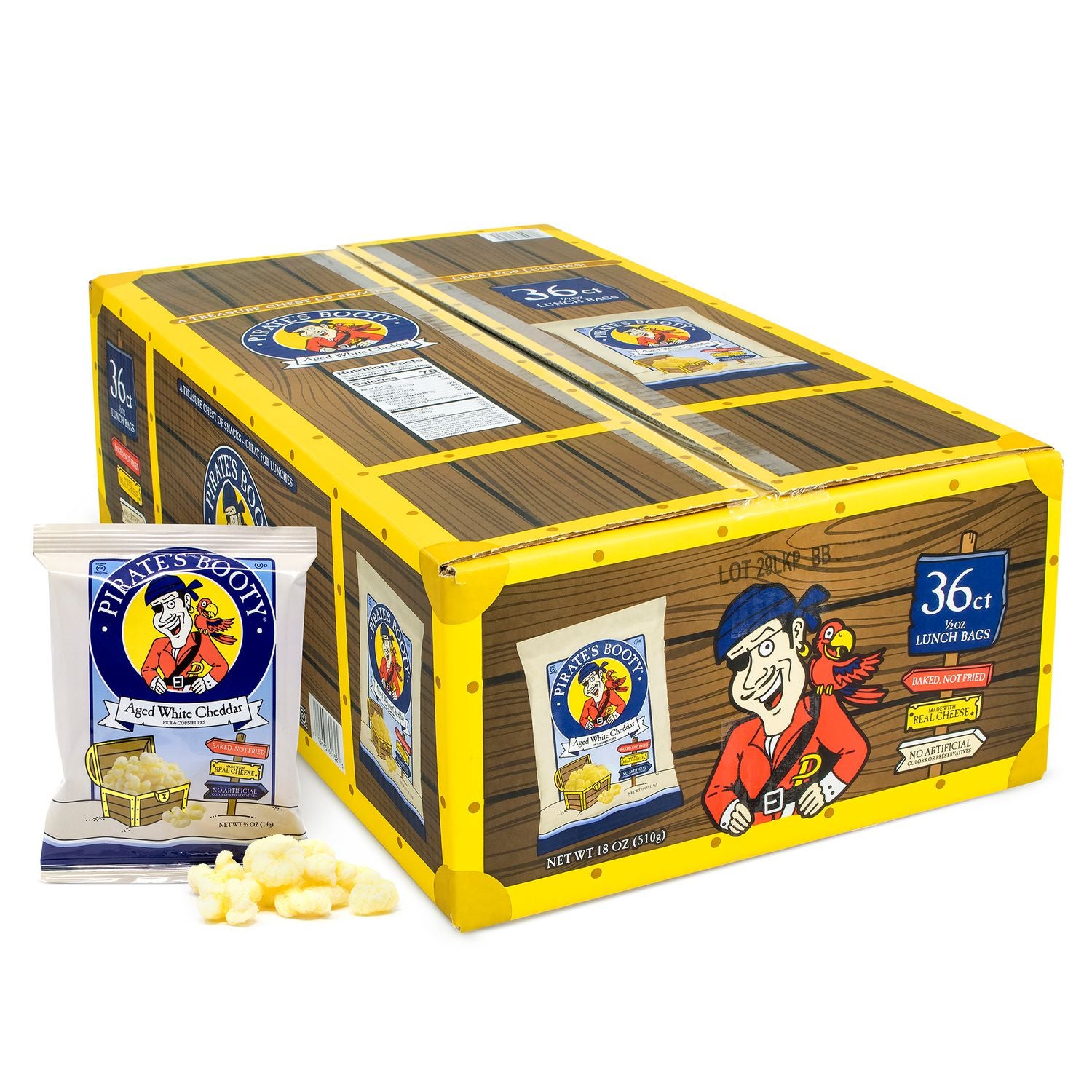 Gluten-free, No Artificial Color - Rice, Corn, White Cheddar - 72/Bag - 2 / Carton