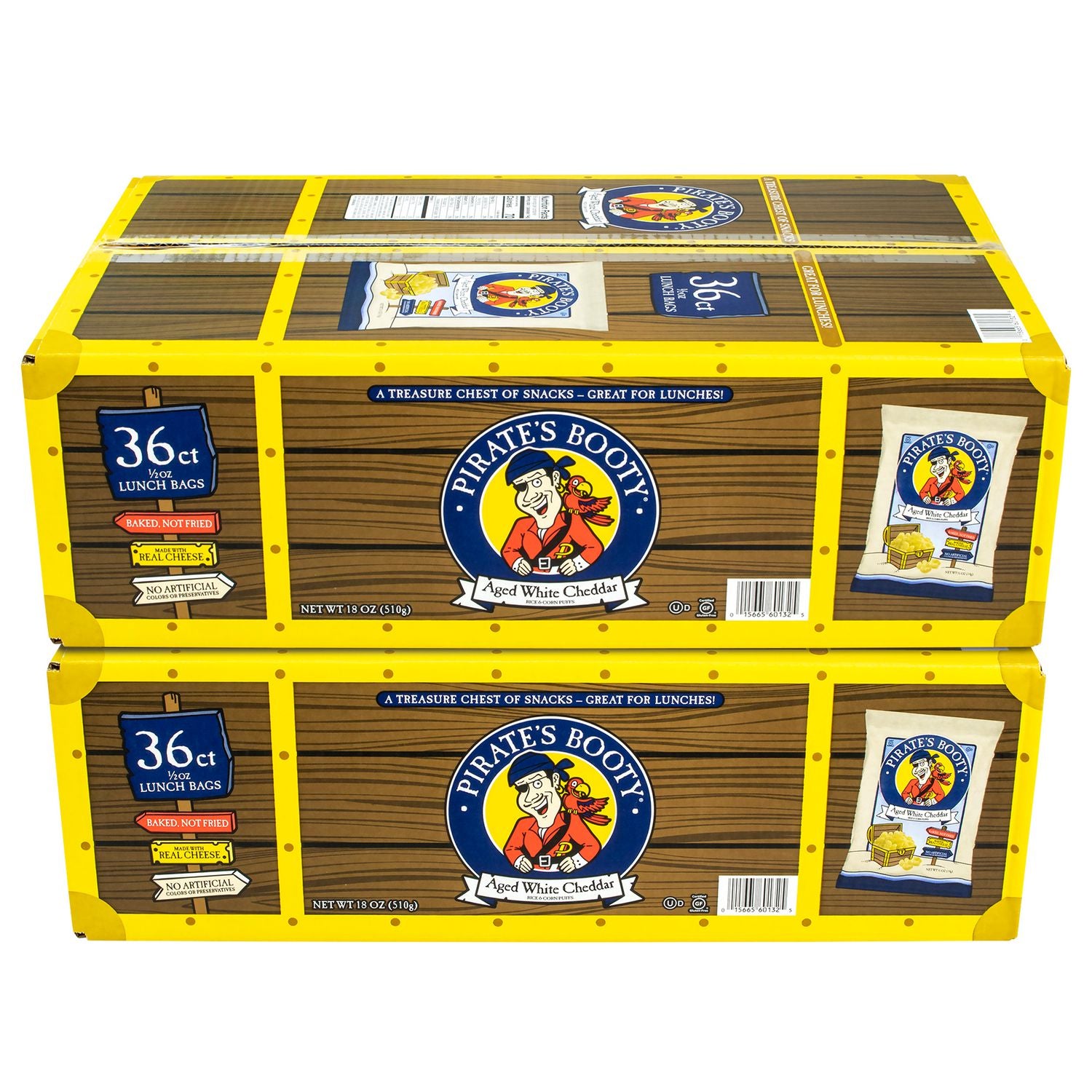 Gluten-free, No Artificial Color - Rice, Corn, White Cheddar - 72/Bag - 2 / Carton
