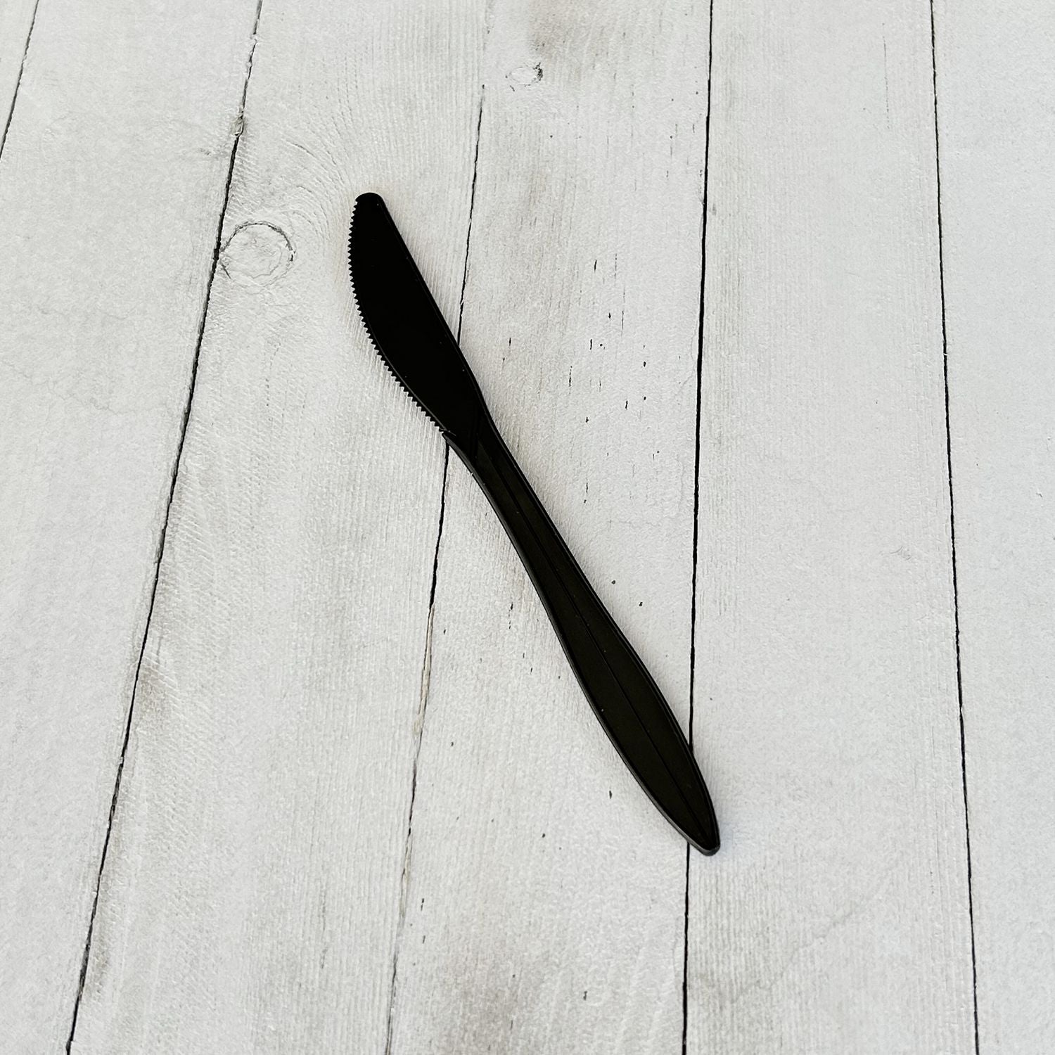 Mediumweight Polypropylene Cutlery, Knife, Plastic, Black, 1,000/Carton
