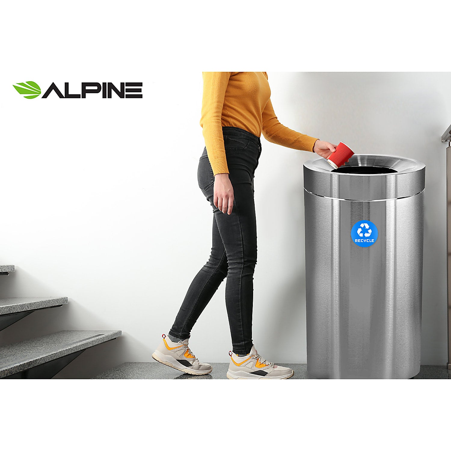 50 Gallon Stainless Steel Recycling Can