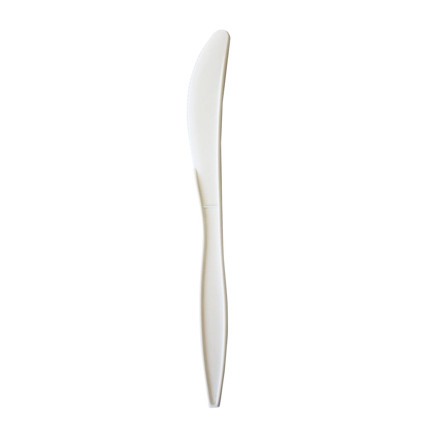 Mediumweight Polypropylene Cutlery, Knife, 5.86", Plastic, White, 1,000/Carton