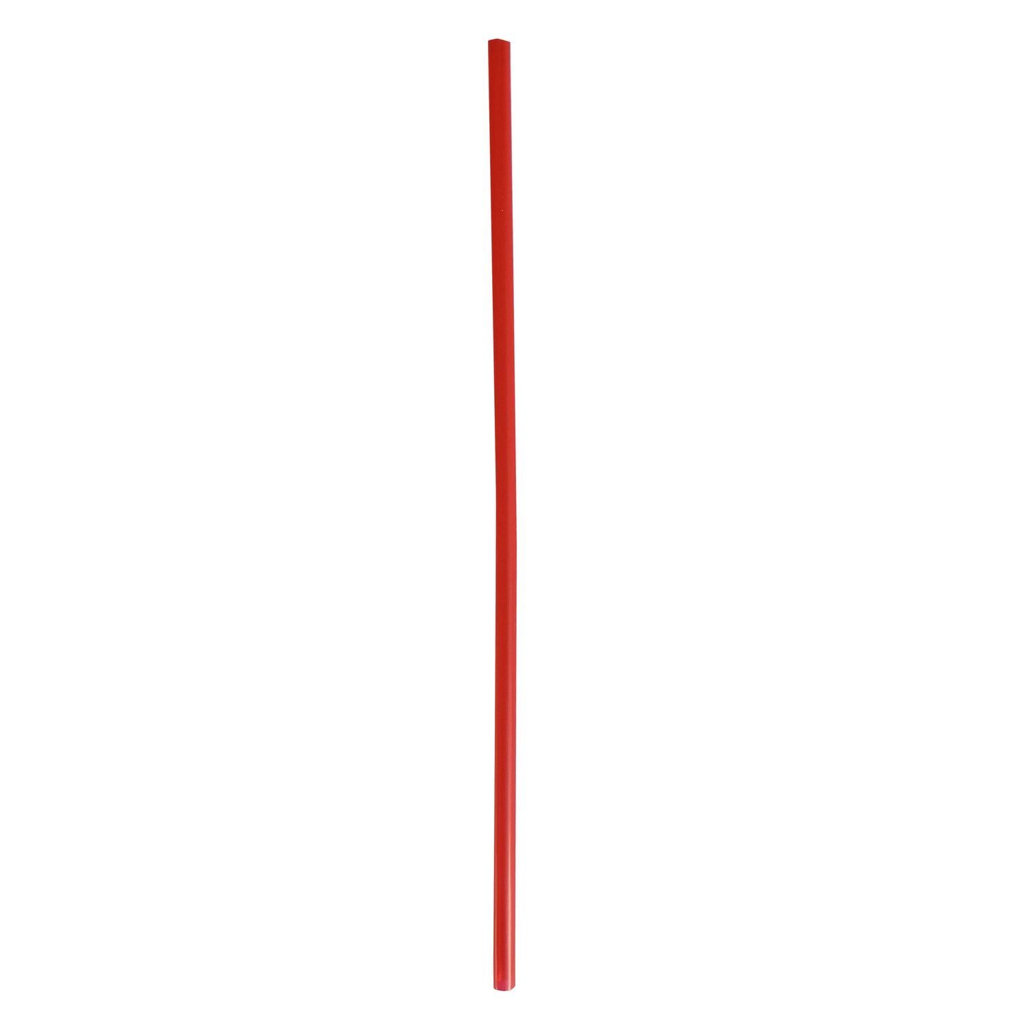 Wrapped Giant Straws, 10.25", Polypropylene, Red, 1,200/Carton