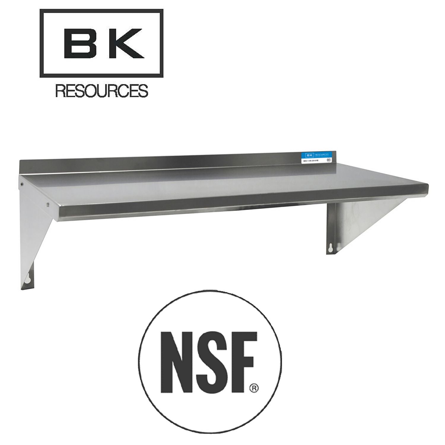 Stainless Steel Economy Overshelf, 32w x 12d x 8h, Stainless Steel, Silver, 2/Pallet