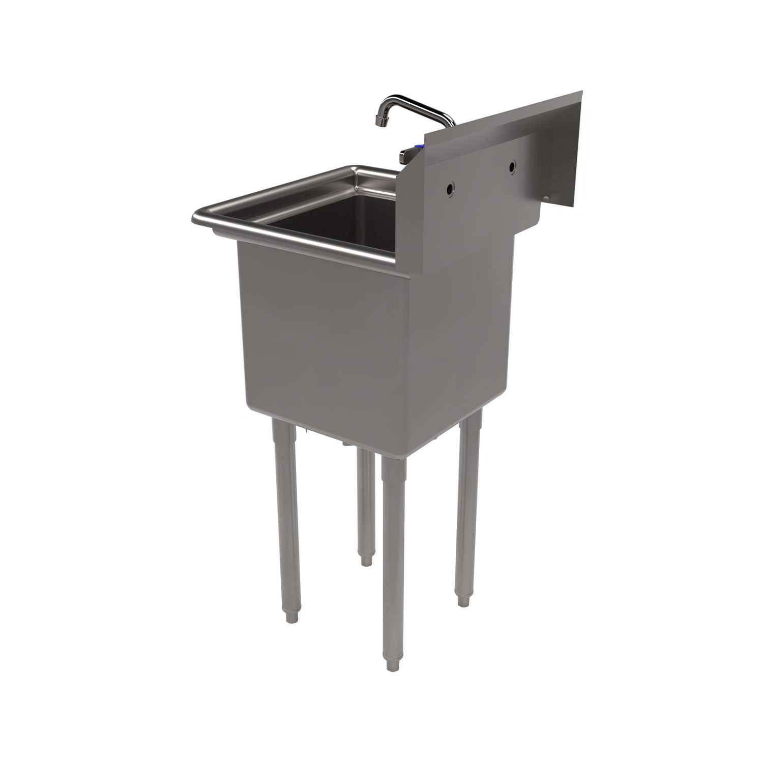 Stainless Steel Sink and Faucet Bundle, Sink/Faucet/Faucet Mounting Kit/Drain, 15" L x 15" W x 14" D