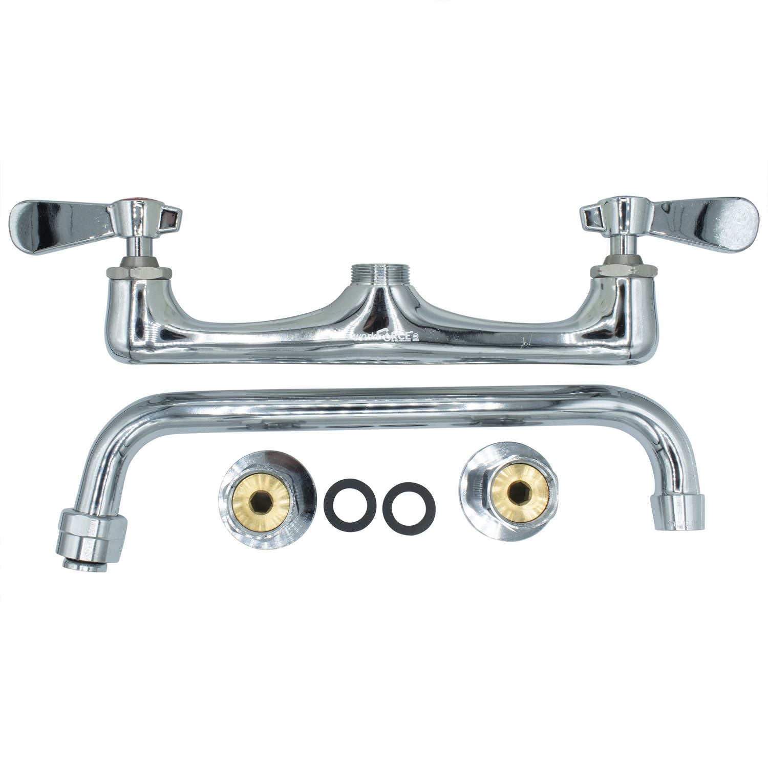 WorkForce Standard Duty Faucet, 8" Height/10" Reach, Chrome-Plated Brass