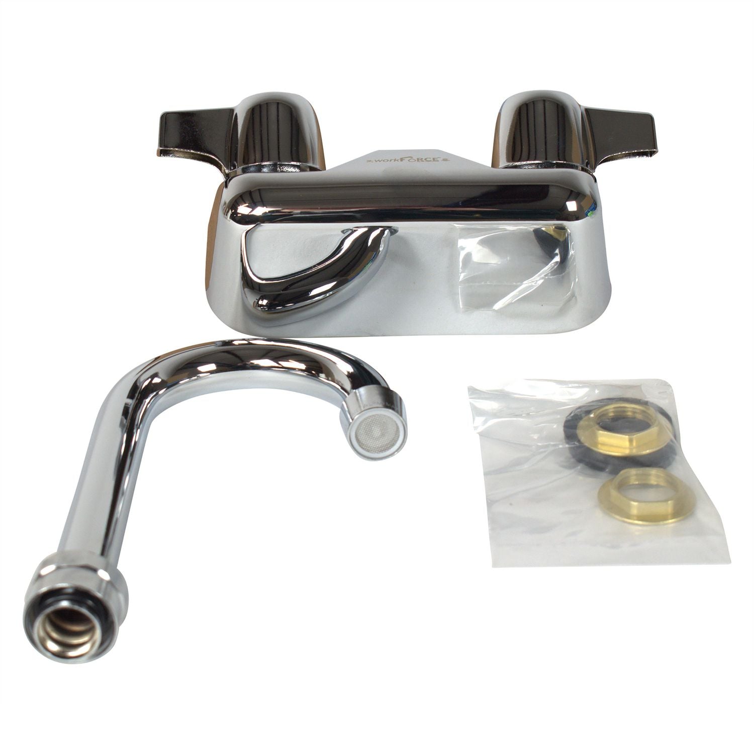WorkForce Standard Duty Faucet, 7.88" Height/3" Reach, Chrome-Plated Brass
