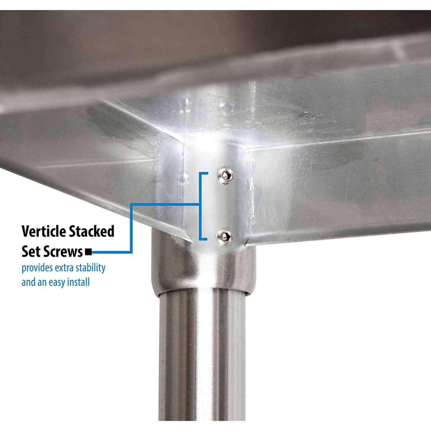 Stainless Steel Flat Top Work Tables, 72w x 30d x 36h, Silver, 2/Pallet