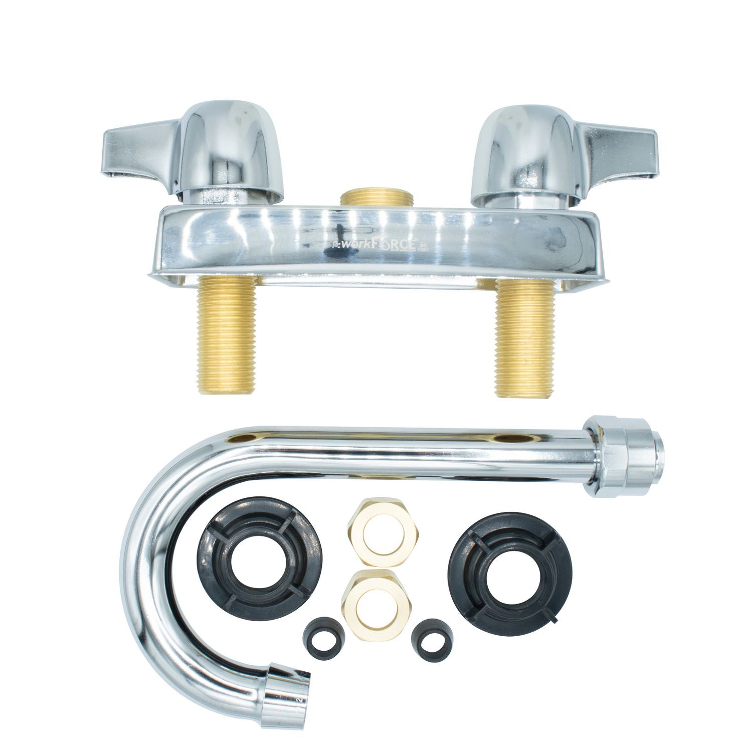 WorkForce Standard Duty Faucet. 7.88" Height/3.5" Reach, Chrome-Plated Brass