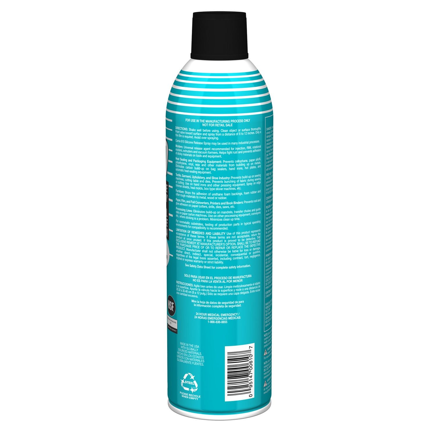 610 Silicone Release Agent, 11 oz Aerosol Can, 12/Carton