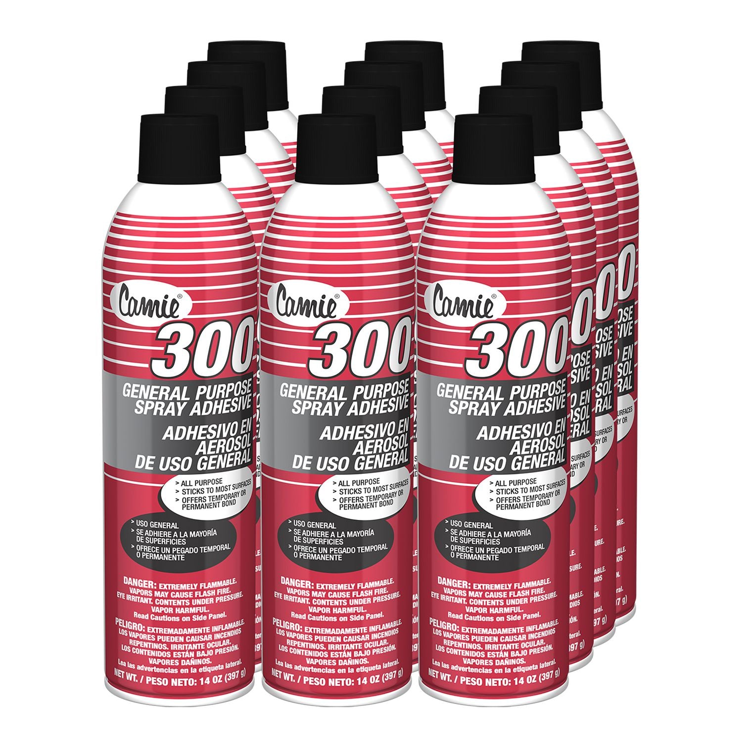 300 General Purpose Spray Adhesive, 14 oz, 12/Carton