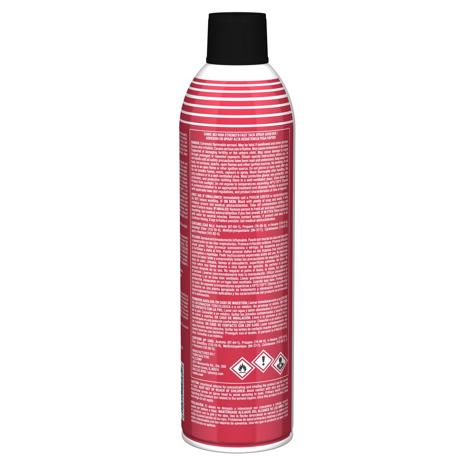 363 High Strength Fast Tack Spray Adhesive, 14 oz, 12/Carton