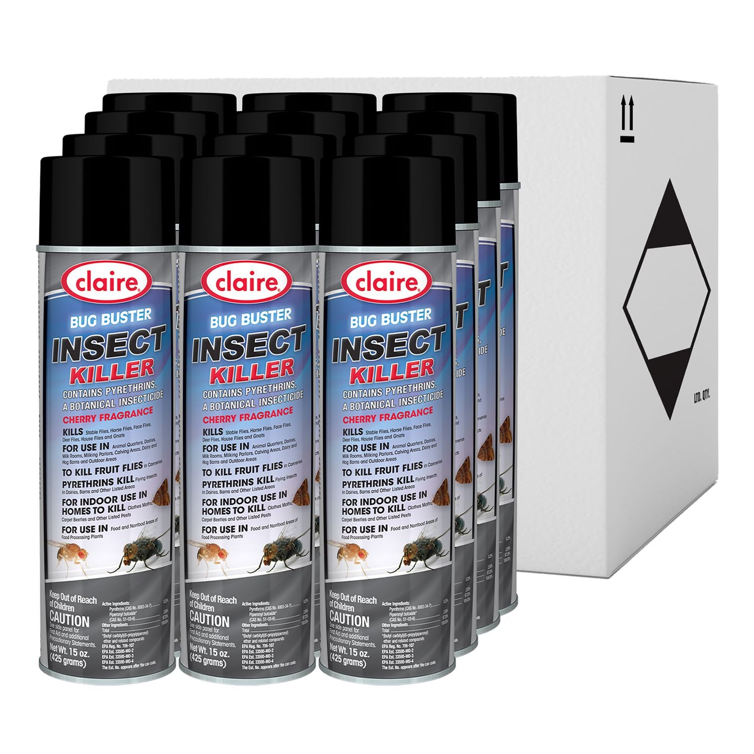 Bug Buster Insect Killer, 15 oz Aerosol Spray, 12/Carton