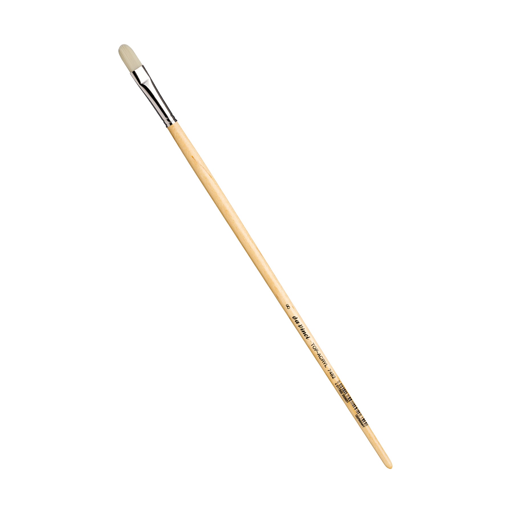 TOP-ACRYL White Brush, Synthetic, Acrylic & Oil, Filbert, Series 7482, Size 8