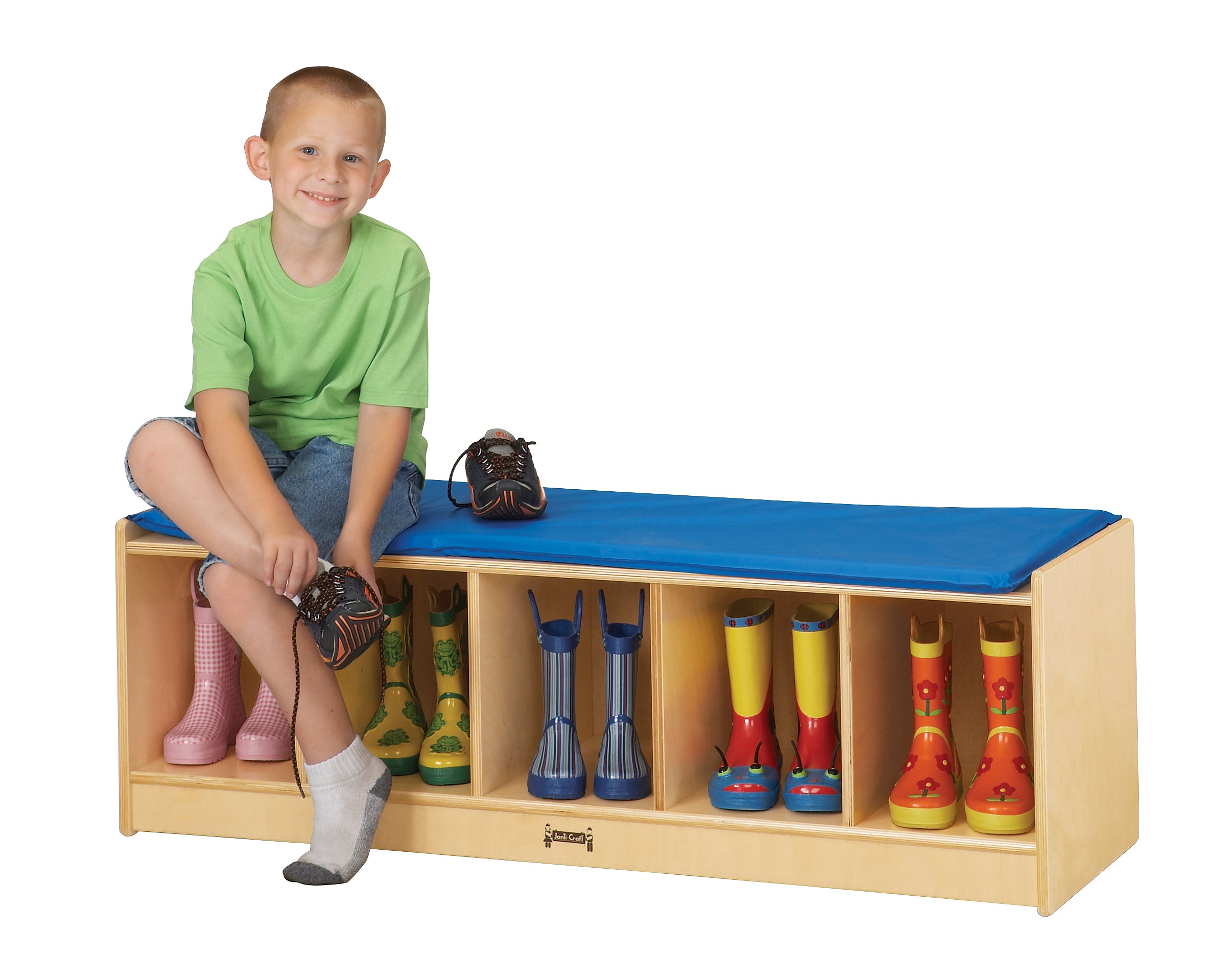 Jonti-Craft® 5 Section Bench Locker - Wheat