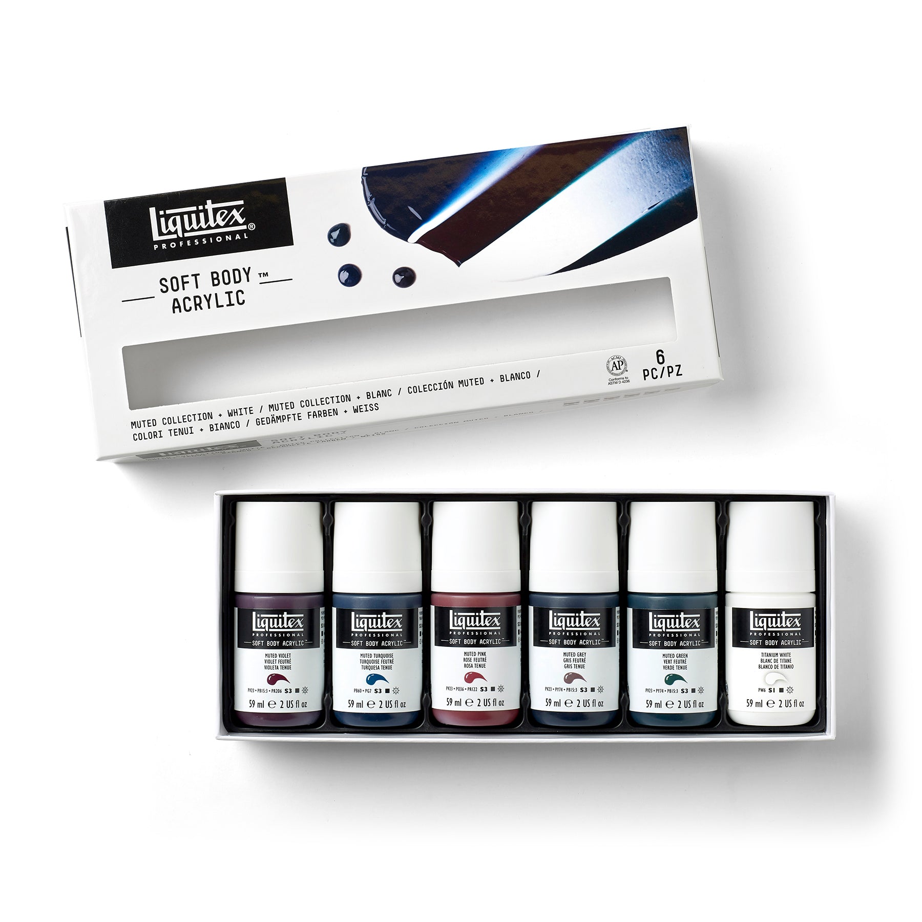 Soft Body - 6 x 59ml Set - Muted Collection + White