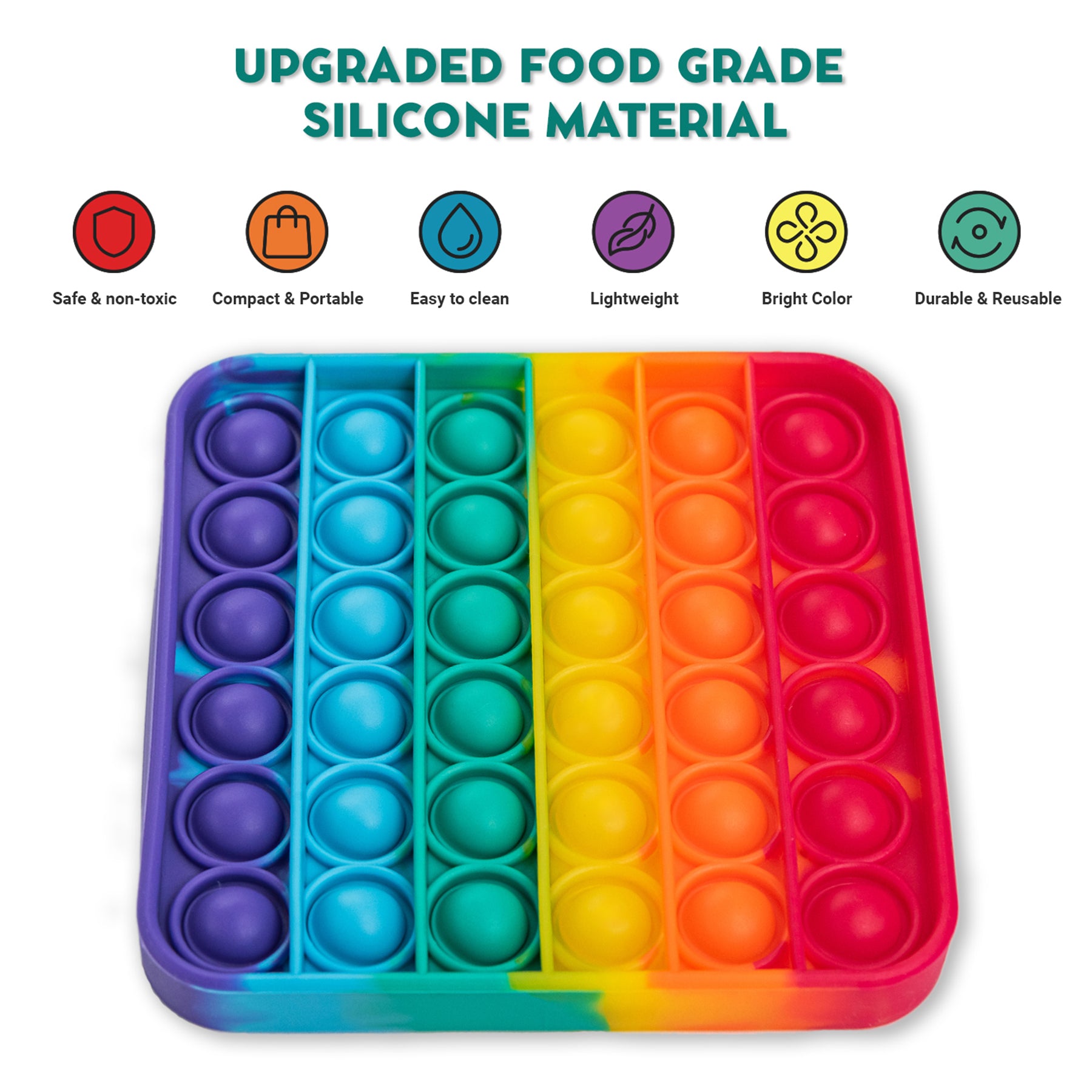 Rainbow Pop It Mats, Pack of 4