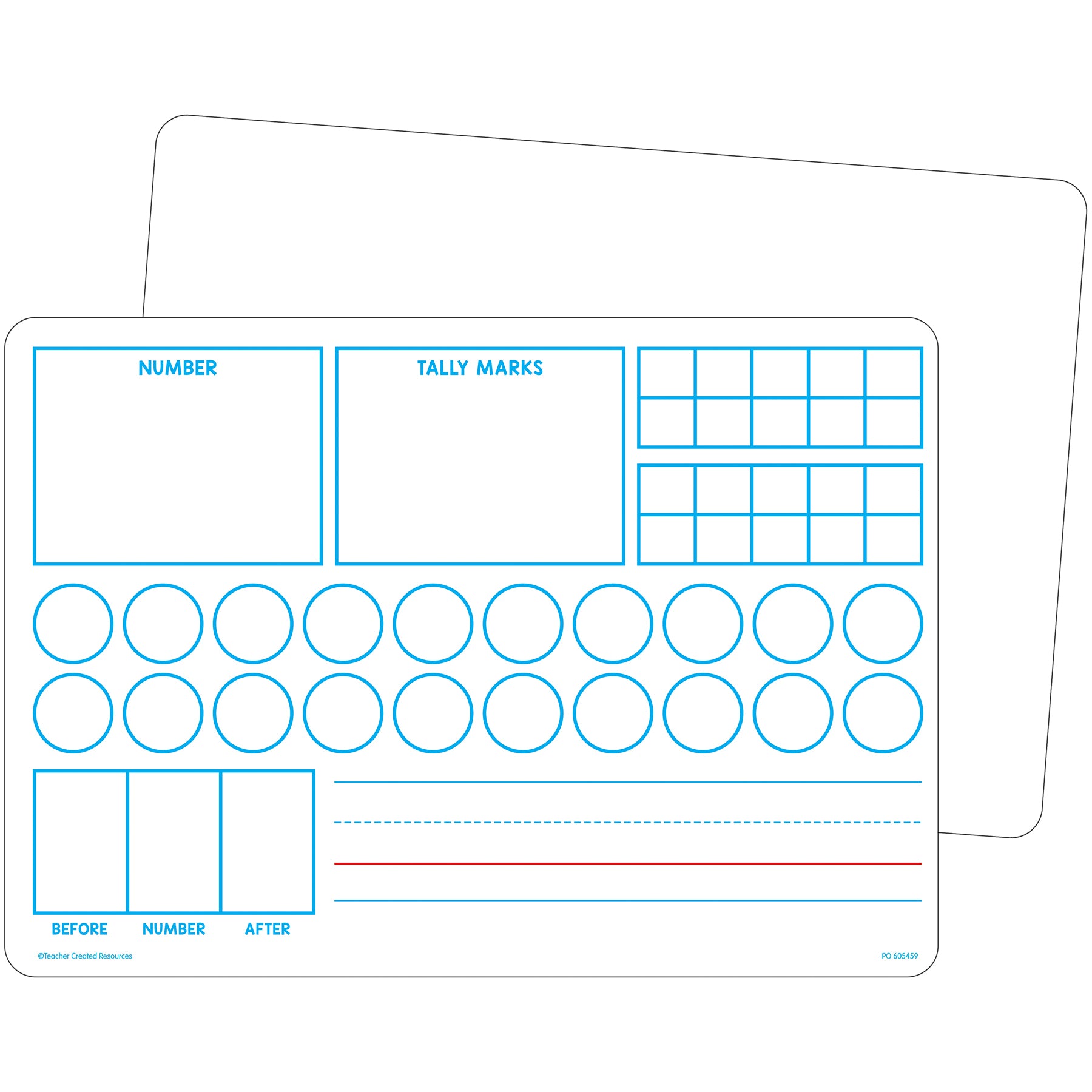 Double-Sided Learning Numbers 1-20 Dry Erase Boards, Pack of 10