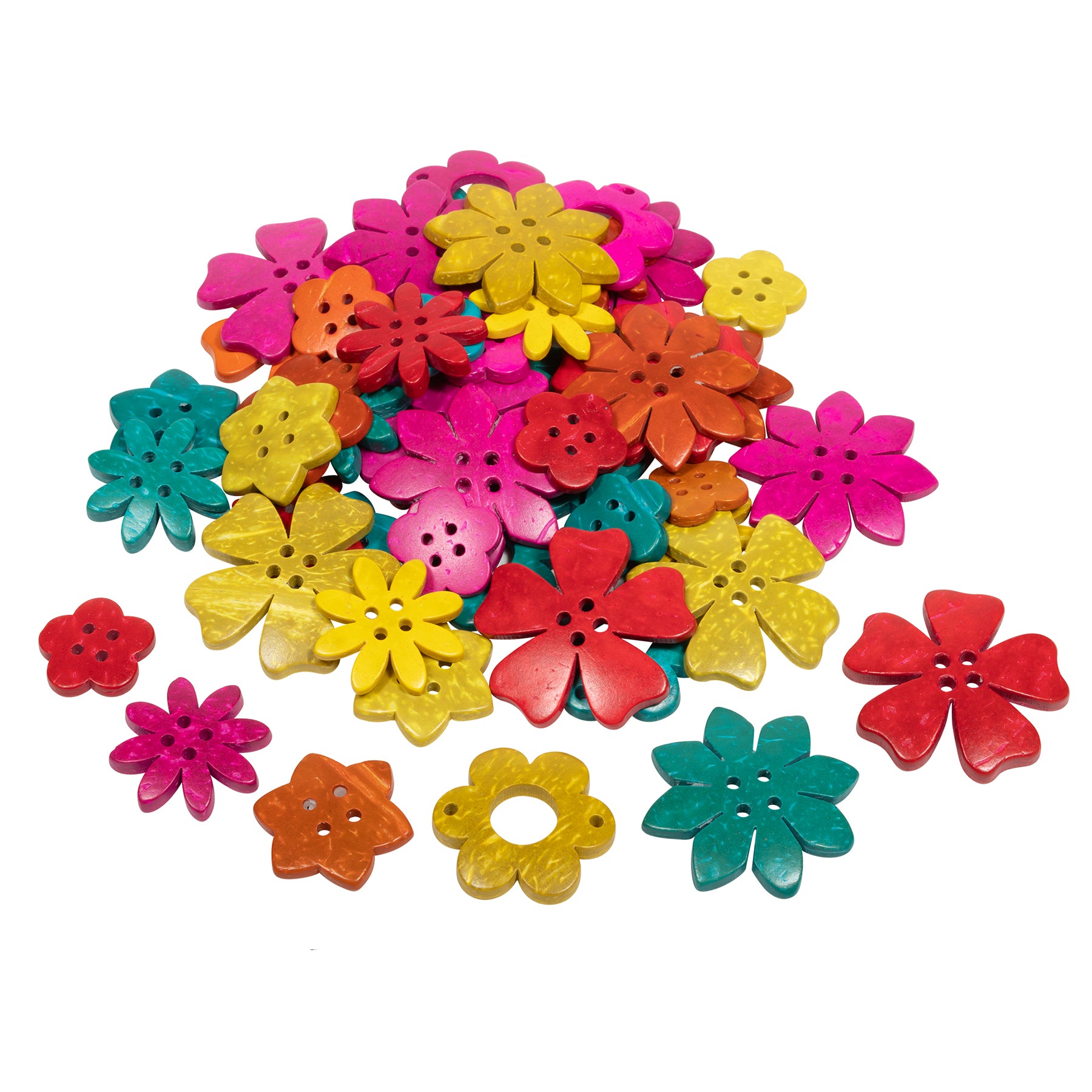 Coconut Flowers, Set of 50