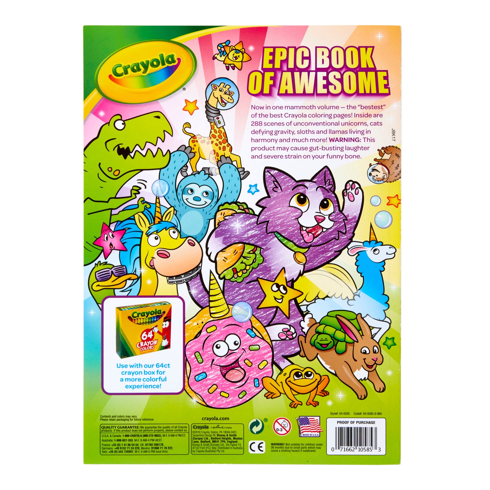 Epic Book of Awesome 288-Page Coloring Book