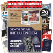 MMC Death of an Influencer – Thrilling Murder Mystery Games for Adults in Bali Paradise – 28 Realistic Evidence Pieces, 150 Min Gameplay (3.5/5 Difficulty) – Cold Case Files Game for 1-10 Players