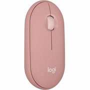 Logitech Pebble Mouse 2 M350s Slim Bluetooth Wireless Mouse, Portable, Customizable Button, Quiet Clicks, Tonal Rose