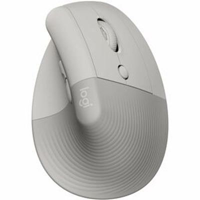 Logitech Lift Vertical Ergonomic Mouse, Wireless, Bluetooth or Logi Bolt USB receiver, Quiet clicks, 6 buttons, Sand
