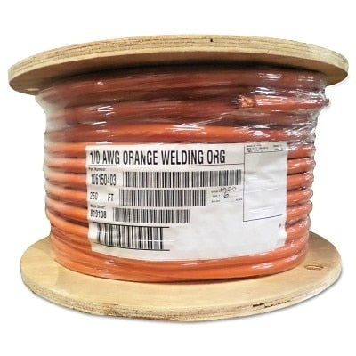 Whip Cable, 600V, 1/0 AWG, 12 ft L, Stranded Copper, Orange