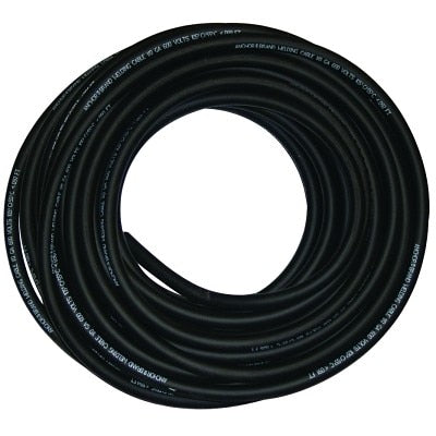 SO Power Cable, 600V, 6 AWG, 50 ft L, Stranded Copper, Black