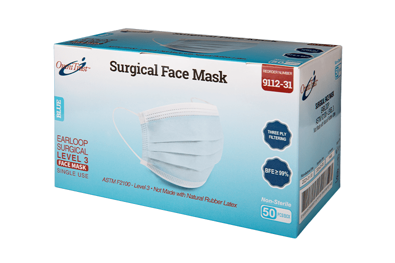 OmniTrust Surgical Face Masks, Level 3, 50 Pcs/Box, 20 Box/Cs