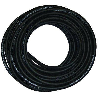Welding Cable, 600V, 2 AWG, 100 ft L, Stranded Copper, Black