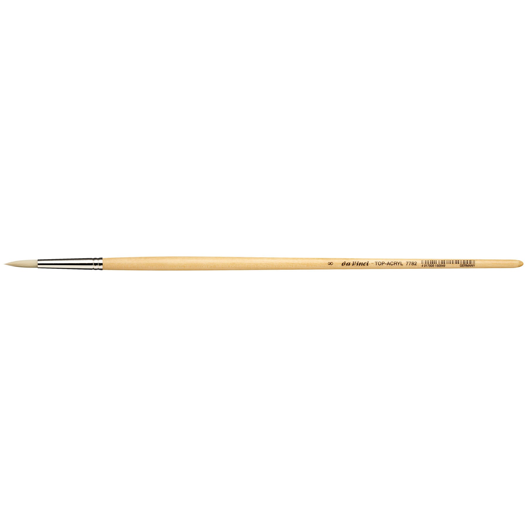 TOP-ACRYL White Brush, Synthetic, Acrylic & Oil, Round, Series 7782, Size 8