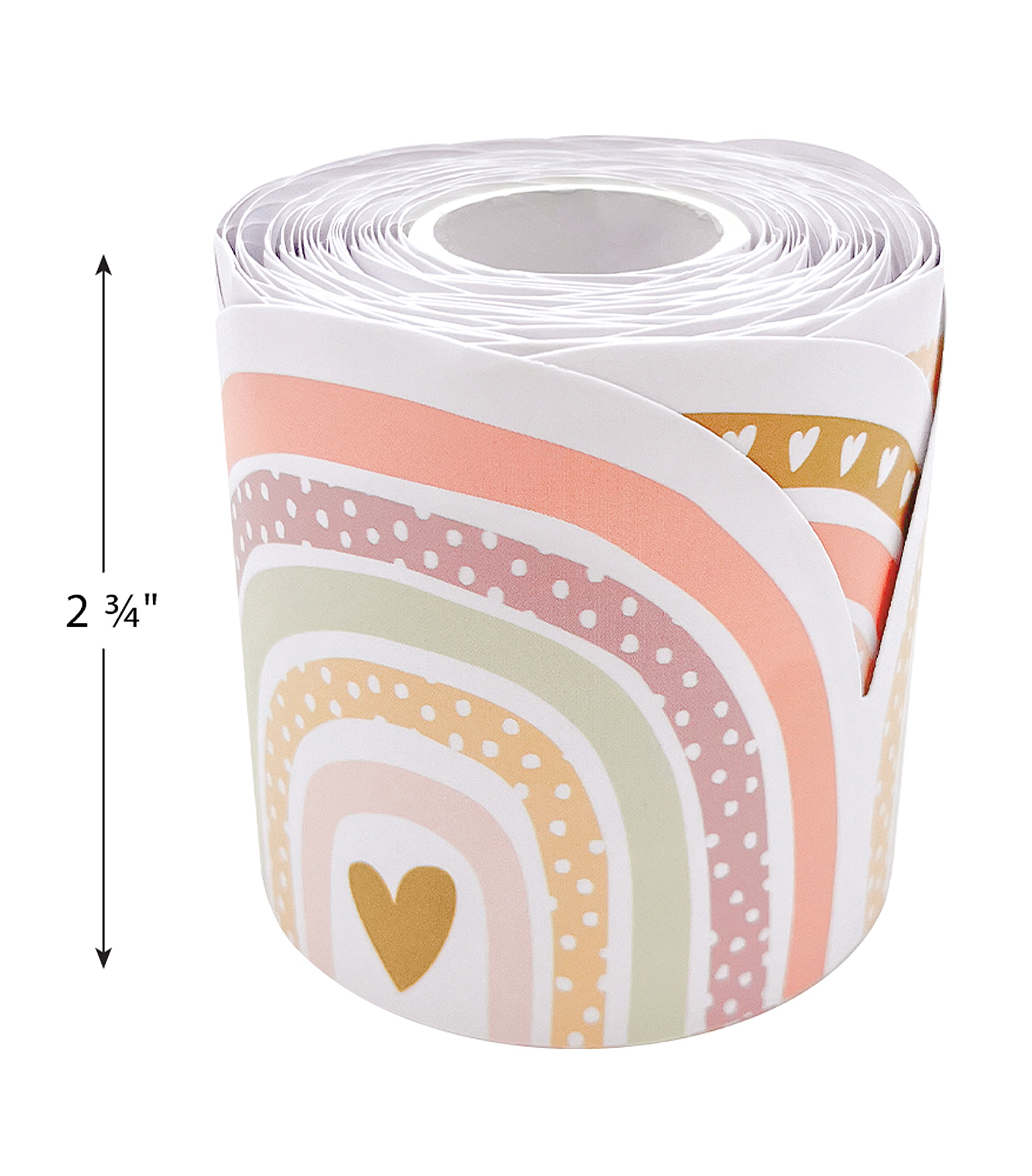 Cool Tones Rainbows Die-Cut Rolled Border Trim